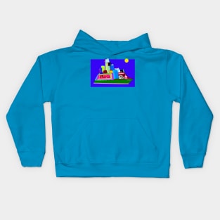 Big Colorful Boat Kids Hoodie